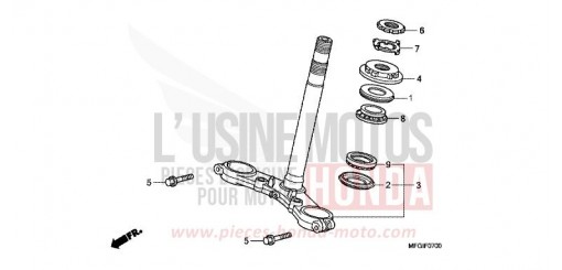 TIGE DE DIRECTION CB600F3A de 2010